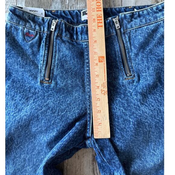 Wrangler Fender Bootcut Jeans 28x32 Double Fly Zipper Pocketless Destressed NEW - Picture 9 of 12